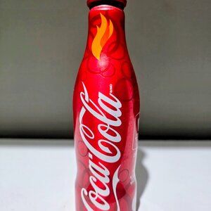 Vancouver 2010 Olympic Torch Relay Sealed Coca-Cola Aluminum Bottle Décor